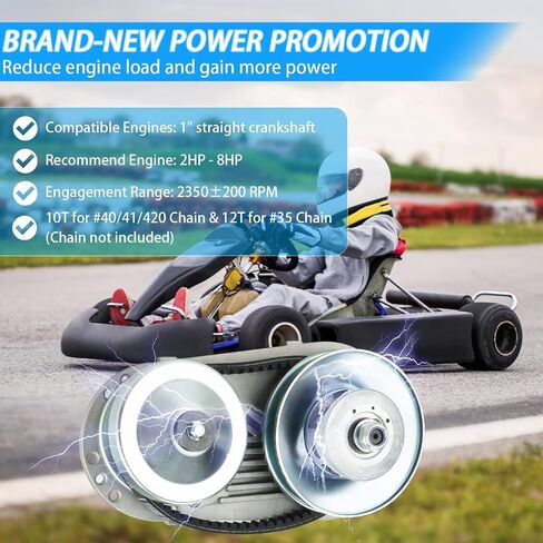 Youxmoto 30 Series Go Kart Clutch Torque Converter 1 Inch, 3PCS Drive Belt, for Predator 212CC 10 Tooth #41/40/420 and 12 Tooth 35 Chain, Replaces for Comet/for TAV2 / for Manco Mini Bike in Saudi Arabia