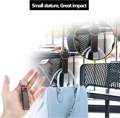 KISOY 2Pcs Purse Hook for Table 2-in-1 Table Wallet Hooks and Phone Holders, Foldable Handbag Hangers Purse Hanger Storage Bag Hook for Desk Portable (Silvery, S) in Saudi Arabia