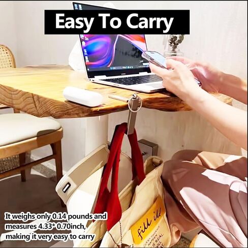 KISOY 2Pcs Purse Hook for Table 2-in-1 Table Wallet Hooks and Phone Holders, Foldable Handbag Hangers Purse Hanger Storage Bag Hook for Desk Portable (Silvery, S) in Saudi Arabia