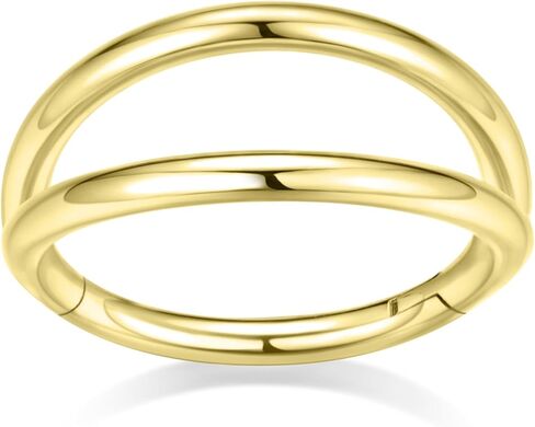 GAGABODY 14K Solid Gold Conch Piercing Jewelry Helix Earring Hoop Double Open Stack Nose Rings Hoop Yellow Gold Septum Rings 16g Tragus Cartilage Daith Earring Hinge Segment Rings Hoop Lip Rings in Saudi Arabia
