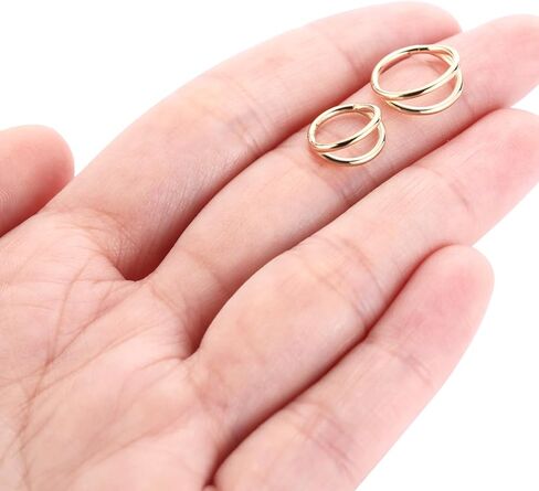 GAGABODY 14K الصلبة الذهب محارة ثقب المجوهرات اللولب القرط هوب مزدوجة مفتوحة كومة الأنف خواتم هوب الذهب الأصفر الحاجز خواتم 16 جرام الزنمة الغضروف Daith القرط المفصلي الجزء حلقات هوب خواتم الشفاه in Kuwait