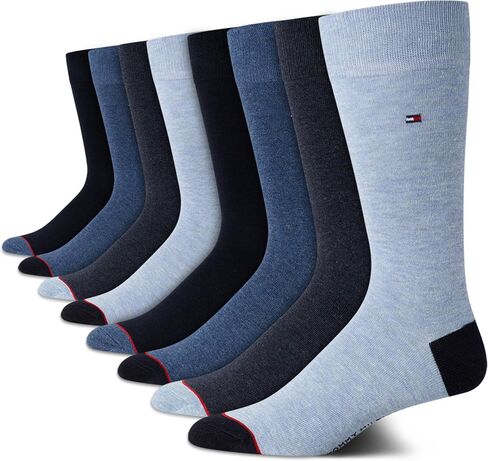 Tommy Hilfiger Men's Dress Socks-Lightweight Comfort Crew Sock(8 Pack) in Saudi Arabia