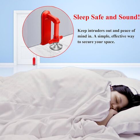 Door Stoppers Security - Portable Door Lock for Travel Anti Theft Door Blocker, Hotel Room Apartment Safety - No Drill Garage Door Brace Devices for Women, Children - Sleep with Peace of Mind in Saudi Arabia