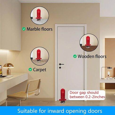 Door Stoppers Security - Portable Door Lock for Travel Anti Theft Door Blocker, Hotel Room Apartment Safety - No Drill Garage Door Brace Devices for Women, Children - Sleep with Peace of Mind in Saudi Arabia