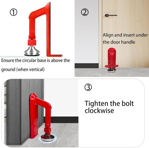 Door Stoppers Security - Portable Door Lock for Travel Anti Theft Door Blocker, Hotel Room Apartment Safety - No Drill Garage Door Brace Devices for Women, Children - Sleep with Peace of Mind in Saudi Arabia