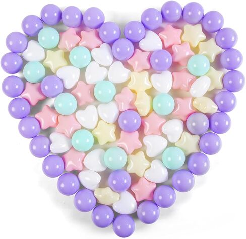 Ball Pit Balls 100 200 500 Plastic Balls for Toddlers Phthalate Free BPA Free Non-Toxic Crush Proof Balls Play Toys Pool Balls for Kids Ball Pit/Kiddie Pool/Playpen in Saudi Arabia