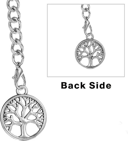 ZTA Albert Chain Pocket Watch Chain Fob Chain with Life Tree Design Pendant Medal Fob with T Bar Swivel Clasp in Saudi Arabia