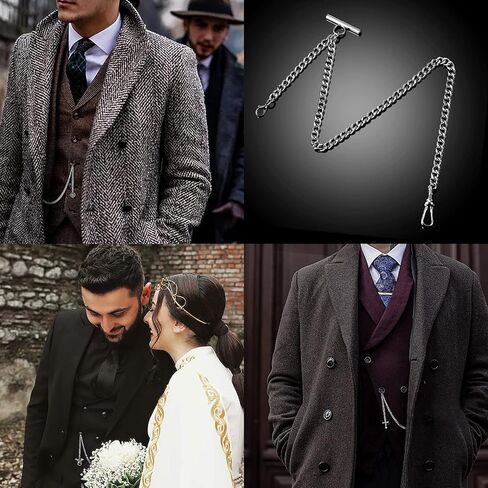 ZTA Albert Chain Pocket Watch Chain Fob Chain with Life Tree Design Pendant Medal Fob with T Bar Swivel Clasp in Saudi Arabia