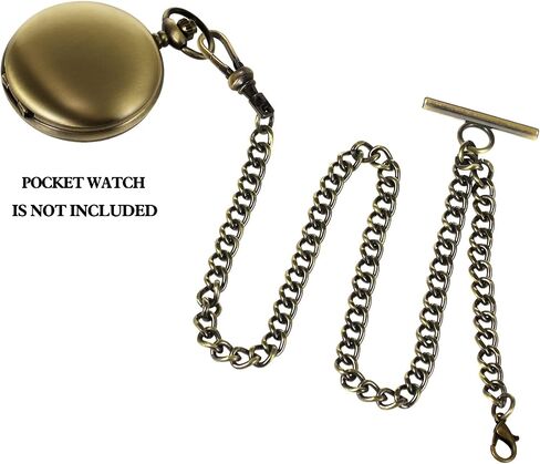 ZTA Albert Chain Pocket Watch Chain Fob Chain with Compass Design Pendant Medal Fob with T Bar Swivel Clasp in Saudi Arabia