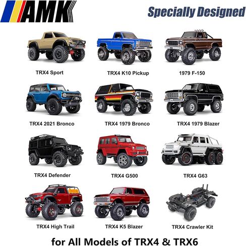أقراص الفرامل AMK الألومنيوم TRX4 مع الفرجار، وسادات الفرامل بمقياس 1/10 لترقيات RC Crawler TRX4 (أسود A) in Saudi Arabia