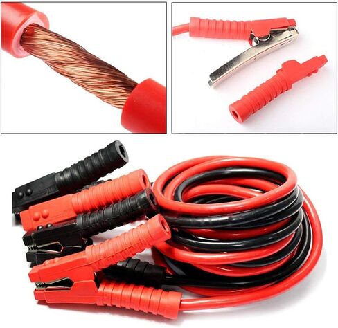 كابلات توصيل السيارات 1 مقياس 1200AMP 20Ft كابلات معززة للخدمة الشاقة، لسيارة فان سيارات الدفع الرباعي شاحنة البنزين/الديزل محركات السيارات in Saudi Arabia