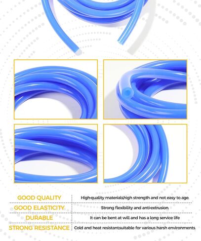 10Ft Vacuum Hose,Silicone Vacuum Tubing Hose Line,Vacuum Hose Automotive,Car Accessories High Performance Vacuum Line Vacuum Tubing,1/4" Inner Diameter Hose for Vehicle Radiator (Black) in Saudi Arabia