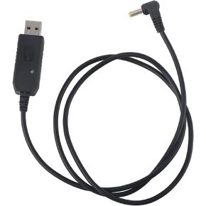 2.5mm USB Charger Cable with Light Indicator for Baofeng Battery UV 5R and UV 82 3800mAh BL 5L and BL 8 High Capacity Batteries for Two Way Radios, Transformer Cable Cord