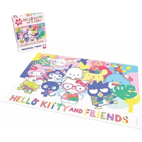 Hello Kitty and Friends Tropical Times 1,000 Piece Jigsaw Puzzle | Collectible Puzzle Artwork Featuring Hello Kitty, Cinnamoroll, Keroppi | Officially-Licensed Hello Kitty Puzzle & Merchandise