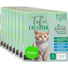 Pellets | Flushable, Lightweight, No Tracking, Dust-Free, Clumping, Odor Absorbent | Natural Cat Litter for Adult Cats Kittens | 1 Pack Refill Bag Unscented (4.5lb)