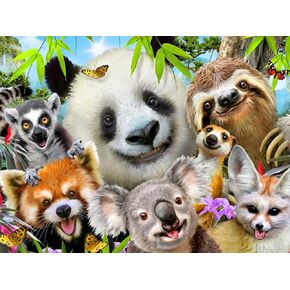 Ceaco - Selfies - Panda & Friends Selfies - 500 Piece Jigsaw Puzzle