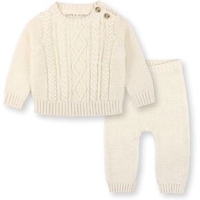 Hope & Henry Layette Long Sleeve Cardigan Sweater and Legging 2-Piece Set