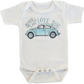 Auntie's Little Love Bug Car Onesie/Bodysuit, Gifts from Aunt for Nephew Baby Shower Present