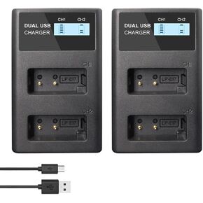 2 Pack LP-E17 Battery Charger with LCD Dual Charger for Canon EOS RP R10, Rebel T6i, T7i, T8i, T6s, SL2, SL3, EOS M3, M5, M6, 200D, 77D, 750D, 760D, 800D, 8000D, KISS X8i Camera in Saudi Arabia