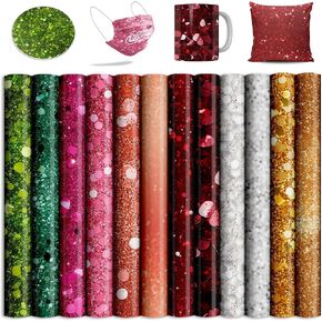 Sublimation Transfer Sheets for Heat Press Machine, Glitter 12x12inch Sublimation Paper for Tumblers Blanks Tshirts,8 Sheets in Kuwait