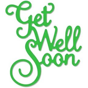 Get Well Soon Word Die Metal Cutting Dies Stencils DIY Scrapbooking Album for Card Making Decoration Embossing Craft Dies