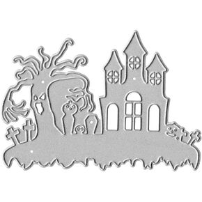 Halloween Tree Monster Cats Metal Cutting Dies, Halloween Animal Die Cuts for Card Making DIY Paper Scrapbooking and Photo Album Card Décor Craft Decoration
