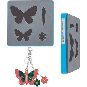 SUPERDANT Wooden Die Cutting Triangle Leather Keychian Cutting Dies 2 Shapes Die Cut DIY Leather Craft Wood Cutting Machine Faux Leather Key Ring Die Cutting for Men Women Girls DIY Art Crafts