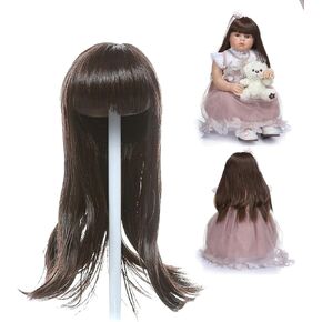 Reborn Wigs for Reborn Toddler Dolls Curly Short Blond Golden Hair Reborn Doll Wig Realistic Soft Wig Hair Suit for Head Circumference 48cm 19 inch 24"-28" Toddlers Doll (short curly golden)