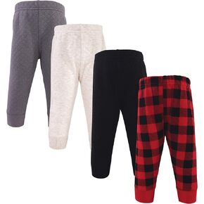 Hudson Baby Baby Girls' Quilted Jogger Pants 4pk
