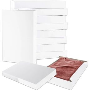 Crenstone White Gift Boxes Bulk for Gifts ~ 20 Pack Medium Shirt Boxes with Lids for Wrapping Presents Christmas, Holidays, Birthdays | 14.75" x 9.4" x 2" (20)