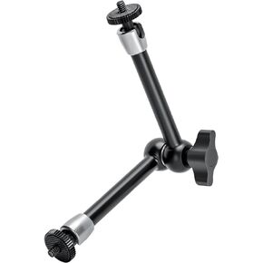 9.5 inch Adjustable Friction Power Articulating Magic Arm with Double 1/4" Thread Screw for DSLR Camera/LCD Monitor/Flash Light/LED Lights