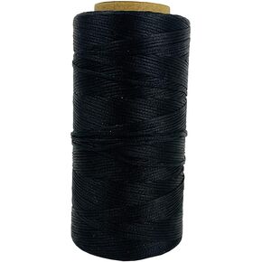 284yrd Blue Flat Waxed Thread 150D 1mm Leather Sewing Waxed Thread for Leather DIY Bookbinding Shoe Repairing Leather Projects Craft DIY