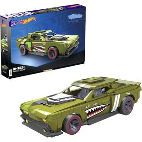 Mega Hot Wheels Muscle Bound Building Set with 622 Pieces, Authentic Details, Features and Easter Eggs, Collector Gift Set for Adult Builders
