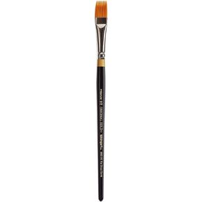 KINGART B-031 Premium 3 pc. Original Gold 9120 Series RAKE Comb Artist Brush Set, Synthetic Golden Taklon Hair for Acrylic, Oil, Watercolor and Gouache Paint, Short Handle, 3 Sizes: 1/8", 1/4", 1/2"