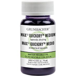 Grumbacher Quickdry Medium for MAX Water-Mixable Oil Paints, 2-1/2 Oz. Jar, #5932