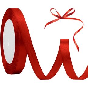 Red Ribbon for Gift Wrapping Ribbon Christmas Tree Red Ribbon for Hair 3/8 in 25 Yards Red Christmas Ribbon Red Hair Ribbon Thin Ribbon Invitation Floral Hair Valentines Craft Sewing Party Wedding
