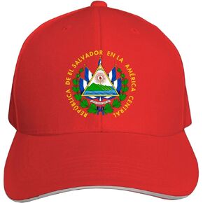 Unisex Coat of arms of El Salvador Baseball Cap Flag Trucker Cap Classic Adjustable Sandwich Hat