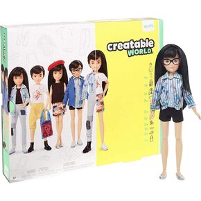 Creatable World Deluxe Character Kit Customizable Doll with Blonde Wavy Hair, 6 Pieces Doll Clothes, 3 Pairs Shoes and 2 Accessories, Creative Play for All Kids 6 Years Old and Up