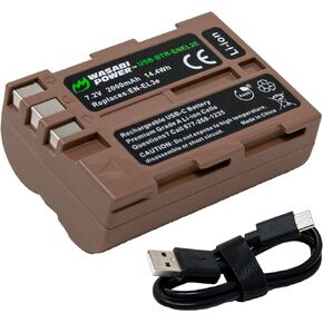 Wasabi Power USB Battery for Nikon EN-EL3e with USB-C Fast Charging