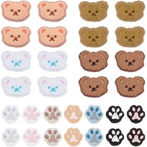 FINGERINSPIRE 30 PCS Eye & Eyelash Embroidery Cloth Patches 5 Styles Iron on Eye Patches Sew on Eye Eyelash Appliques Patches for Clothing Repair Jackets Dress DIY Accessories Doll Eyes Decoration