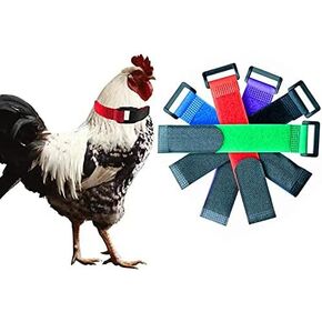 Upgrade No Crow Rooster Collar,Anti Crow Noise Neck Belt for Roosters,Chicken Collar Noise Free Neck Belt 6 Pieces