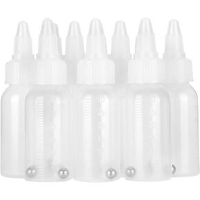 KIMISS Paint Bottles, Airbrush Jars, 30ml Empty Paint Bottles Airbrush Paint Mixing Bottles Airbrush Accessories Airbrush Painting Supplies with Scale Small Squeeze Bottles for Paint