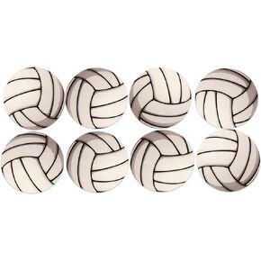 Volleyball Sports Ball Vinyl Stickers - 2" Round Individual Decals for Laptop, Water Bottle, Phone, Party Favors, & Decor - Adheres to Clean Surfaces Waterproof & Repositionable (20)