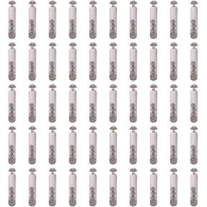 50pcs Plastic Fishing Rattle Rattlers Worm Jig Fishing Lure Insert Tube Shake Attract Fly Plastic Fishing Sound Bar(Transparent Black) Fishing Supplies