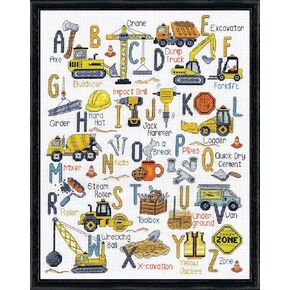 Design Works Crafts, Construction ABC Counted Cross Stitch Kit