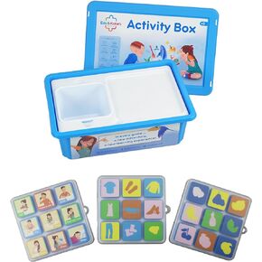 Edu&Kate's, Activity Box – Learning About Shapes with Fruits, Clothing & Daily-Life Actions Made Fun with Puzzles & Sensory Toys, Stage-Based Learning, Stage 2 Kit - Vol.1, Special Needs Kit