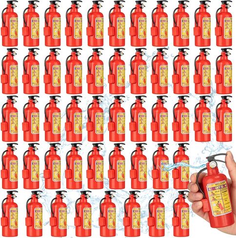 50 Pcs 4 Inch Fire Extinguisher Squirt Toys Realistic Firefighter Toys Fun Fireman Squirters for Party Favors Summer Gift Swimming Pool Beach Outdoor Cosplay Props Boys Girls in Saudi Arabia
