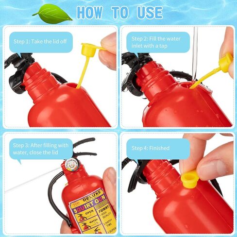 50 Pcs 4 Inch Fire Extinguisher Squirt Toys Realistic Firefighter Toys Fun Fireman Squirters for Party Favors Summer Gift Swimming Pool Beach Outdoor Cosplay Props Boys Girls in Saudi Arabia