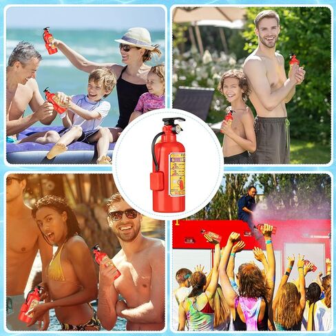 50 Pcs 4 Inch Fire Extinguisher Squirt Toys Realistic Firefighter Toys Fun Fireman Squirters for Party Favors Summer Gift Swimming Pool Beach Outdoor Cosplay Props Boys Girls in Saudi Arabia