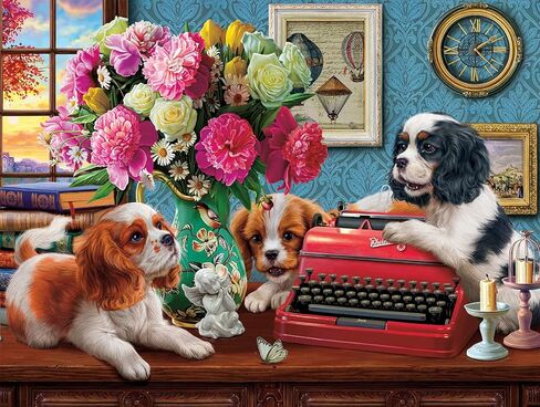 Buffalo Games - The Writer's Dogs - 750 Piece Jigsaw Puzzle for Adults Challenging Puzzle Perfect for Game Nights - 750 Piece Finished Size is 24.00 x 18.00 in Saudi Arabia